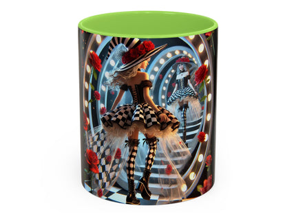 Halloween Witch Through the Mirror Colorful Mugs (11oz, 15oz)