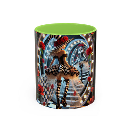 Halloween Witch Through the Mirror Colorful Mugs (11oz, 15oz)