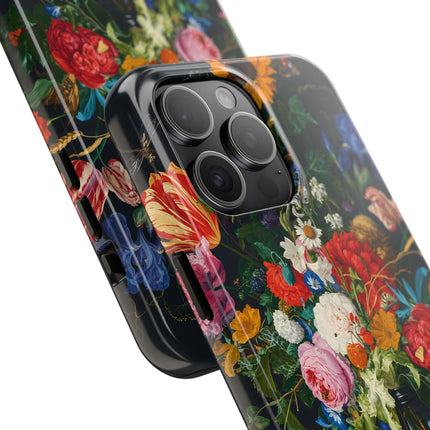 🌺🌙 The Midnight Garden Abundance Phone Case – Art Deco Floral Still Life