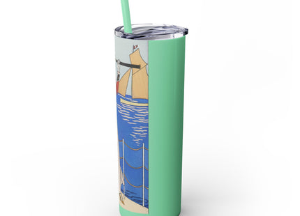Costume de Yacht by George Barbier Skinny Tumbler with Straw, 20oz