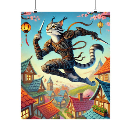 🌸🐾 Springbound Sentinel Matte Vertical Poster – Grace, Vigilance & Springtime Adventure