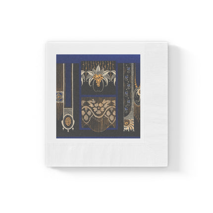 La décoration moderne dans le textile Pl. 4 by Gaston Charlet White Coined Napkins