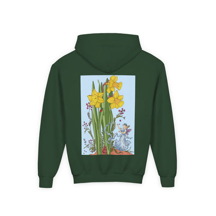 Daffodil Fairy Youth Hooded Sweatshirt – Spring Magic & Timeless Charm