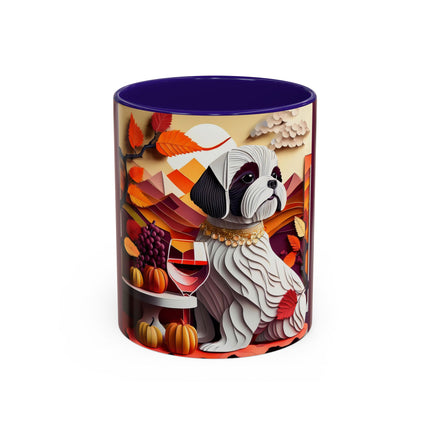 Shih Tzu at an Autumn Colorful Mugs (11oz, 15oz)