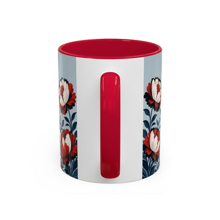 ❤️🌺 The Scarlet Blossom Dancer Colorful Mug – Art Deco Fashion Whimsy