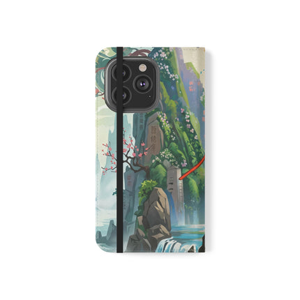 🐘⚔️ Cyberpunk Elephant Samurai Flip Case – Ancient Wisdom & Neon Power