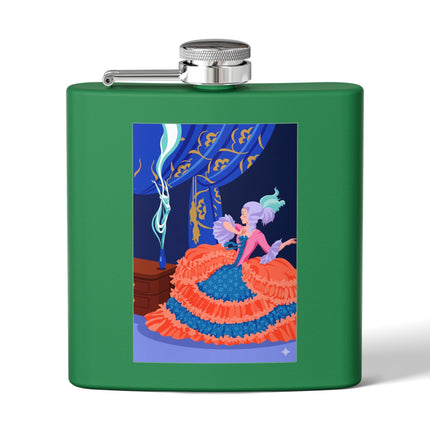 Rococo Stage Siren Flask – Theatrical Grace & Elegant Drama