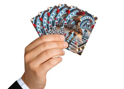 Halloween Witch Through the Mirror Playing Cards