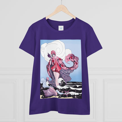 Goddess of the Swirling Sea Midweight Cotton Tee