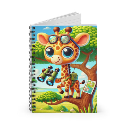 Giraffe Lookout Spiral Notebook - Ruled Line