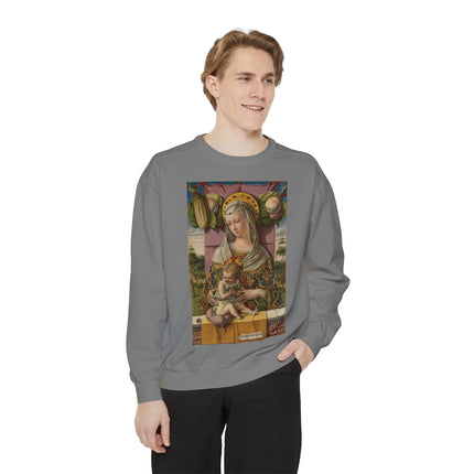 Madonna and Child by Carlo Crivelli Unisex Garment-Dyed Sweatshirt