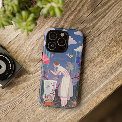 🐠🌸 The Enchanted Aquarium Garden Phone Case – Art Deco Underwater Fantasy