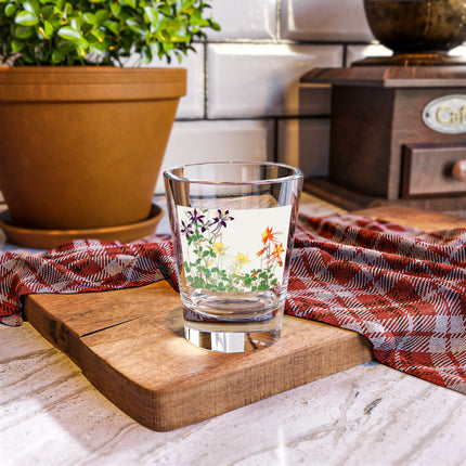 Aquilegia Flowers by Tanigami Kônan Shot Glass, 1.5oz