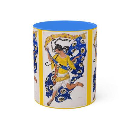 The Butterfly (Costume Design for Anna Pavlova) by Leon Bakst Colorful Mugs, 11oz