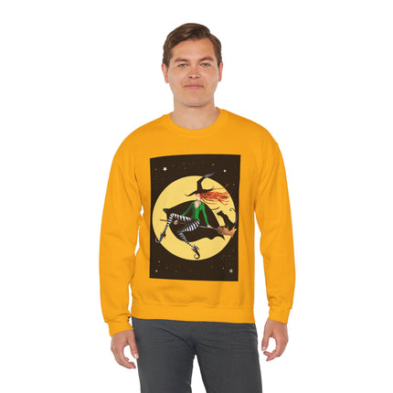 A Witch’s Moonlit Flight Unisex Heavy Blend™ Crewneck Sweatshirt