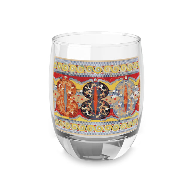 Reproduction of the Shield Frieze by Emile Gilliéron Whiskey Glass