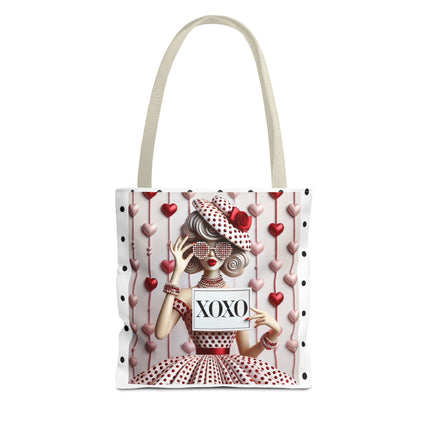 Fashionably Yours, XOXO Tote Bag (AOP)