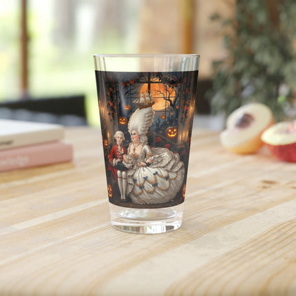 🌙🎃 The Moonlit Pumpkin Parlor Glass, 16oz – Elegant Halloween Charm