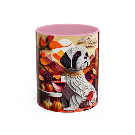 Shih Tzu at an Autumn Colorful Mugs (11oz, 15oz)