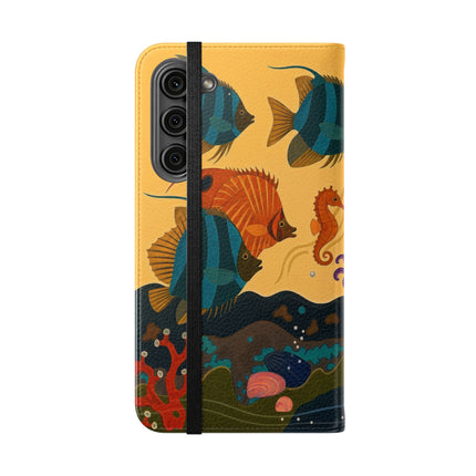 🐚🌊 The Lady Of The Enchanted Pearl Flip Case – Art Deco Undersea Fantasy