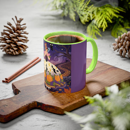 🎃🌙 The Pumpkin Moon Dress Colorful Mug – Whimsical Halloween Fashion