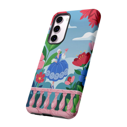 🌺🪭 The Lady Of The Grand Flower Terrace Phone Case – Art Deco Garden Elegance