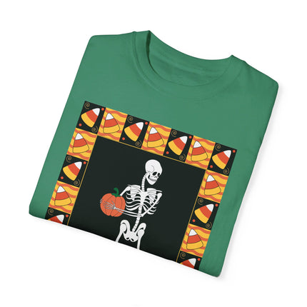 Candy Corn Skeleton Unisex Garment-Dyed T-shirt