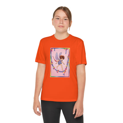 A Playful Fairy Jumps Rope Youth Competitor Tee – Magical Motion & Whimsical Joy