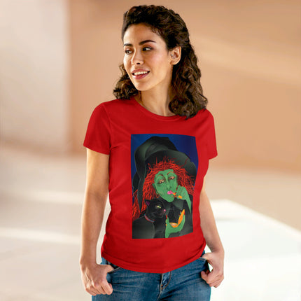 Mirror, Mirror A Witch's Touch Women's Midweight Cotton Tee