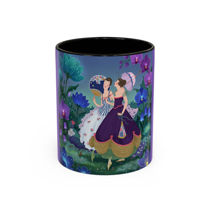 The Ladies Of The Moonlit Garden Colorful Mugs – Art Deco Floral Elegance