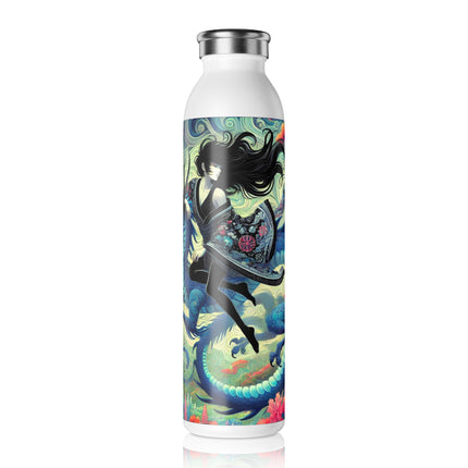 Mystic Guardian of the Sky Slim Water Bottle