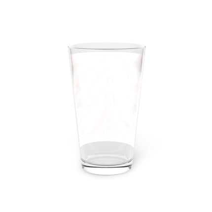 Petals, Porcelain, and Flamingos Pint Glass, 16oz