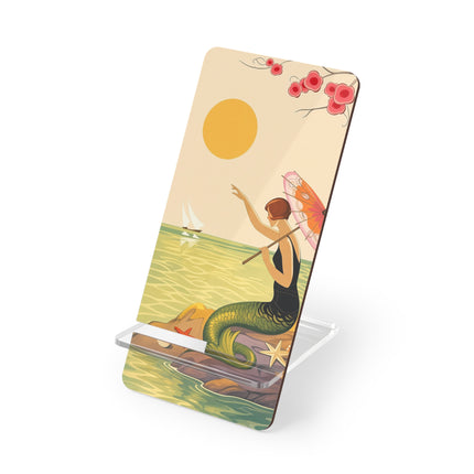 🧜‍♀️☀️ The Mermaid By The Golden Sea Mobile Display Stand – Art Deco Coastal Fantasy