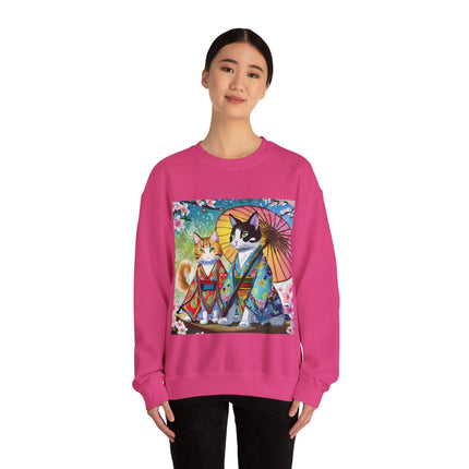 Kimono Kitties Unisex Heavy Blend™ Crewneck Sweatshirt