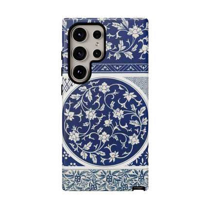 Blue Flower Pattern by Owen Jones Phone Cases