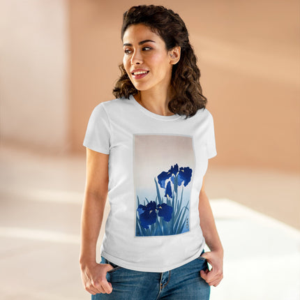Irises by Ohara Koson Women's Midweight Cotton Tee