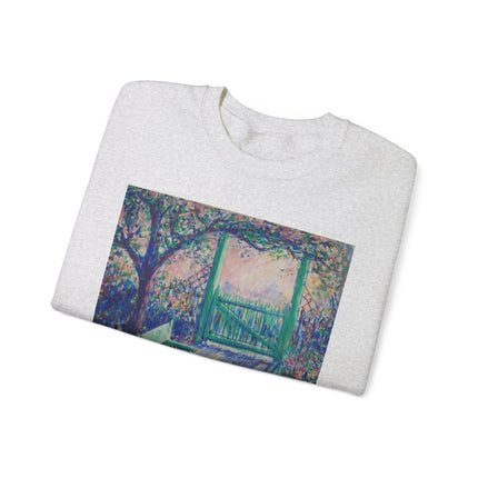 The Artist’s Garden (The Green Chair) by Theodore Earl Butler Heavy Blend™ Crewneck Sweatshirt
