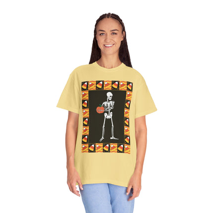 Candy Corn Skeleton Unisex Garment-Dyed T-shirt