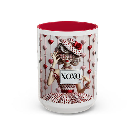 Fashionably Yours, XOXO Colorful Mugs (11oz, 15oz)