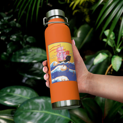 Golden Seas and Whimsical Dreams Copper Vacuum Insulated Bottle, 22oz