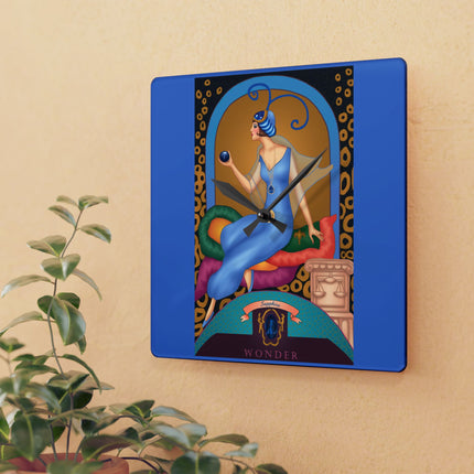 September & Sapphire Zodiac Acrylic Wall Clock