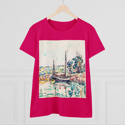 Concarneau by Paul Signac Women's Midweight Cotton Tee