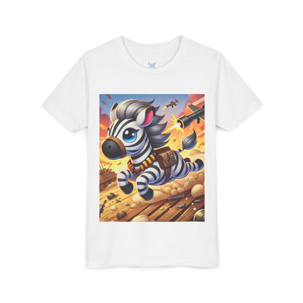 Zebra on the Run Youth Short Sleeve Tee