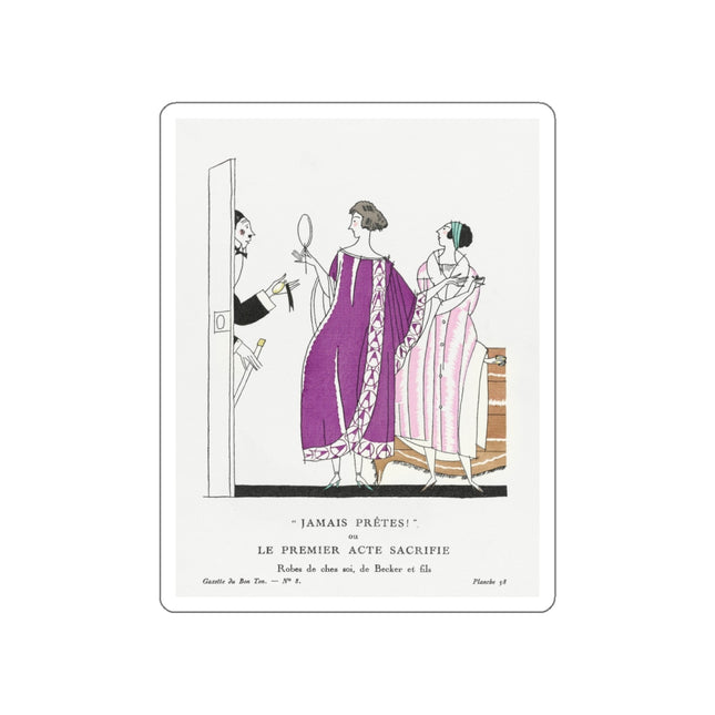Jamais prêtes! (Never Ready!) by Charles Martin Die-Cut Stickers (5 Sizes)