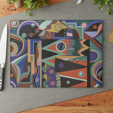 Collection decors et couleurs Pl.03 by Georges Valmiers Glass Cutting Board