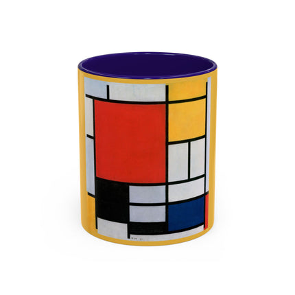 Composition with Red, Yellow, Blue, and Black by Piet Mondrian Colorful Mugs (11oz, 15oz)