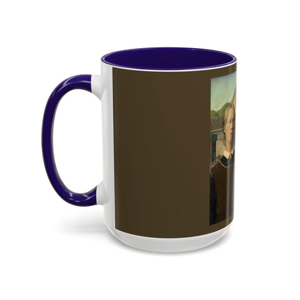 American Gothic by Grant Wood Colorful Mugs (11oz, 15oz)