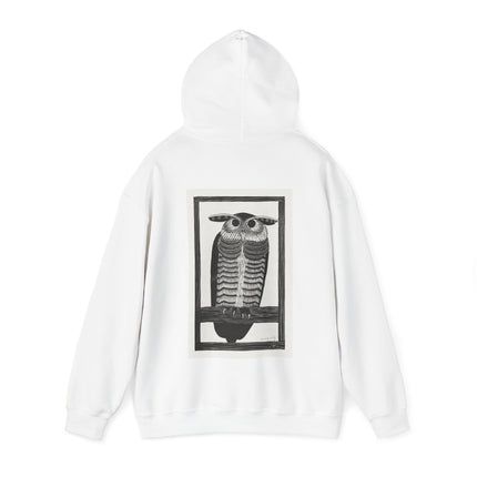 Horned Owl by Samuel Jessurun de Mesquita Heavy Blend™ Hooded Sweatshirt