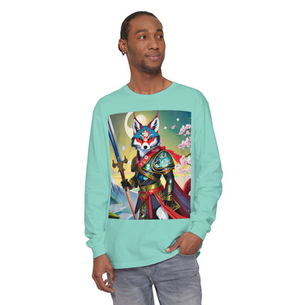 Cyberpunk Samurai Dog Long Sleeve T-Shirt