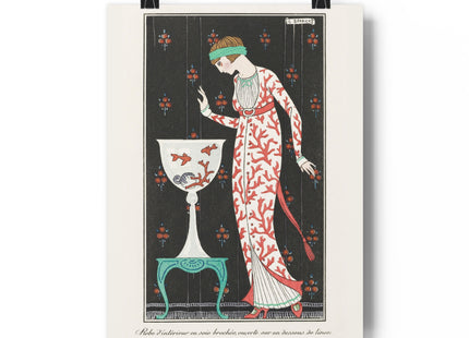 Robe d'Intérieur en Soie Brochée by George Barbier Giclée Art Print
